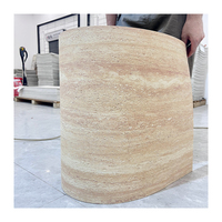 Dalles souples en travertin 3D minces, matériau de revêtement flexible en pierre, grandes dalles, feuille de pierre flexible pour la décoration murale intérieure