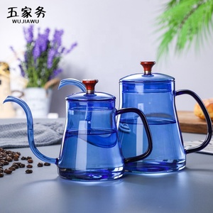 600ml A Collo di Cigno Versare Sopra Caffè Bollitore teiera Lungo Beccuccio A Goccia Di Vetro di Caffè Bollitore Pentola - Product Image 6