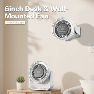 2025 Hot Bán Xách Tay RGB Chiếu Sáng Bảng <span class=keywords><strong>Fan</strong></span> Có Thể Sạc Lại Thông Minh Hẹn Giờ 360 ° Rotation Đối Với Trang Chủ Sử Dụng Treo Tường Cho Ngoài Trời Sử Dụng - Product Image 5