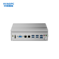 Computadora Industrial HVAEIPC HW K300 Plateada y Negra, Intel de 4.ª a 12.ª Generación I3/I5/I7, LAN Dual, RS232/485/422, VGA Seleccionable, RAM/SSD