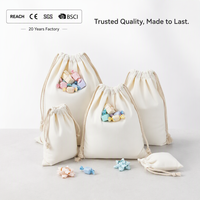 Sacs en coton biologique avec cordon de serrage, personnalisables par Huayu OEM, blancs, recyclables, avec logo et cordon de serrage