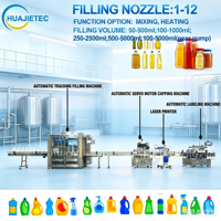 HUAJIE 4 buses de remplissage Machine cosmétique liquide shampooing savon détergent Machine de remplissage et de capsulage entièrement automatique Ligne de remplissage