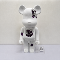 En stock : Figurine d'ours en PVC et vinyle, jouet de collection, figurine de designer, jouet artistique, statue d'animal mignonne, blocs de construction Ours