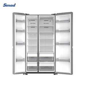 Meilleure vente 431L 220V/50Hz noir blanc porte vitrée porte croisée côte à côte congélateur réfrigérateur pour usage domestique DW-598WTE - Product Image 5