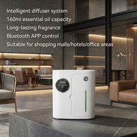 Diffuseur d'arômes commercial silencieux 35 dB, 160 ml, sans eau, en plastique, double usage, mural et sur table