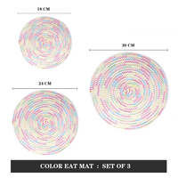 Offre Spéciale – Sous-verres et sets de table isolants en jacinthe d'eau naturelle tressée et corde de coton pour table à manger
