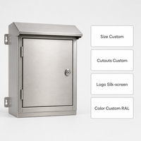 Boîte de distribution extérieure en acier inoxydable 304, boîtier étanche IP65, armoire électrique murale