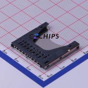 SD01A-01210 SD Card / Memory Card Connector SMD Connector Self-Return Type Standard SD Card Card Holder 2.75mm - Product Image 2