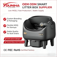 Litière pour chat semi-automatique OEM purifiante, sans odeur, grande, intelligente, avec moniteur de santé, autonettoyante et facile à nettoyer