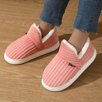 Antislip Winter Warm Indoor Home Schoenen Gesloten Schuim Demping Pluche Slippers Voor Mannen En Vrouwen
