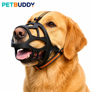 PETBUDDY <b>Dog</b> Muzzle Adjustable Breathable Plastic Reflective Buckle for Small to <b>Large</b> <b>Dogs</b> Size S M L XL - Product Image 1
