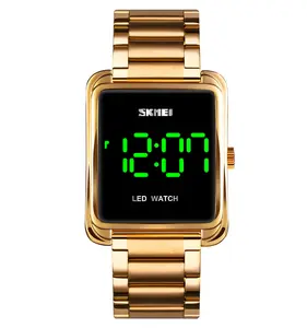 Skmei 1505 Jam Tangan Led untuk Pria, Suku Cadang Jam Tangan Emas Digit