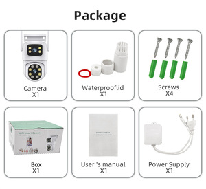 Icsee Gun Ball linkage 3MP กล้อง CMOS สองหน้าจอ PTZ HD WiFi Smart Monitoring IP66กันน้ำ A30 2-Way Audio Human - Product Image 4