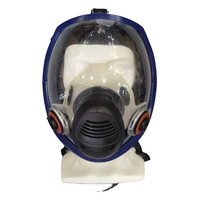 Masque à gaz intégral EN136 3M avec double port de filtration pour fumées toxiques et particules en suspension dans l'air, protection complète
