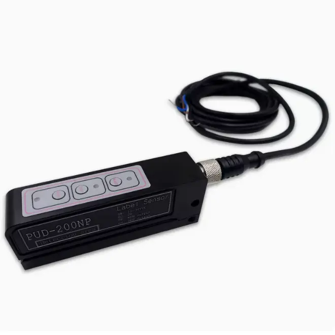 Sensor fotoeléctrico etiqueta detección inspección contador sensor hueco óptico capacitivo transparente etiqueta sensor para impresión de etiquetas