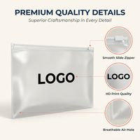 Sac à fermeture éclair givré avec logo personnalisé, imperméable, en PE, pour l'emballage de vêtements, t-shirts, sous-vêtements, vente en gros