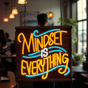 Insegna al Neon 'Mindset Is Everything' per Decorazione Murale, Luce Compatibile con Timer Smart Plug, Insegna LED Personalizzabile - Product Image 1