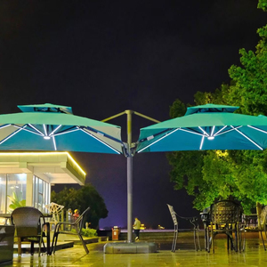 Parasol solaire LED double face au design innovant, grand parasol d'extérieur pour restaurant, café et cour d'hôtel - Product Image 2