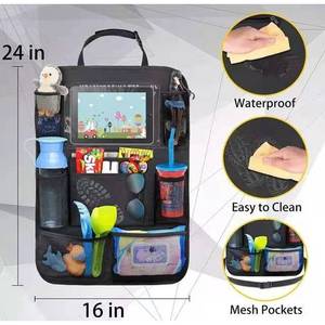 Sac de rangement pour siège de voiture, 24x16 pouces, poches en maille imperméables, organisateur pour jouets et tablettes pour enfants - Product Image 1