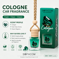 Diffuseur d'huiles essentielles pour voiture, flacon en verre 8ml, bouchon en bois naturel, parfum de luxe pour hommes et femmes.
