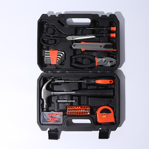 Coffret d'outils ménagers 112 pièces, jeu de clés à douilles 1/4 po en acier au carbone, kit de réparation manuel pour les travaux de bricolage de base à la maison - Product Image 1