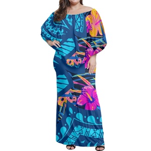 Abaya POD de Diseño Personalizado, <span class=keywords><strong>Elegante</strong></span> Vestido de Oficina con Estampado Floral Natural Ecológico de Estilo Tribal Polinesio para Mujeres Musulmanas - Product Image 4