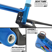 Cadre de vélo de montagne en carbone BXT MTB-XC-077 29er à suspension, 148*12 mm, double suspension XC, débattement 100 mm, cadre souple en carbone pour VTT