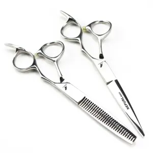 Design 6.0 Incn Japan 440C Barber Scissors Flat Tooth Professional Hair Cutting Scissor Hot Sale Discount Easy to Cut