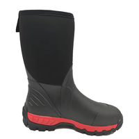Vente en gros de chaussures de canard en néoprène noir solide bottes imperméables bottes de chasse pour hommes avec semelle extérieure en caoutchouc isolant