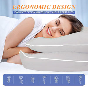 Lot de <span class=keywords><strong>2</strong></span> oreillers en microfibre et polyfibre Queen Size Alternative rempli et lavable en machine pour un entretien facile - Product Image 4