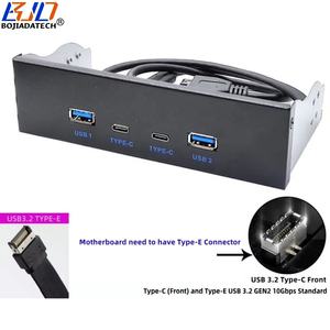 Panel frontal de escritorio de 5,25 "y 5,25 pulgadas con 10Gbps Dual USB 3,<span class=keywords><strong>2</strong></span> Tipo-C + <span class=keywords><strong>2</strong></span> Conector tipo A para caja de computadora PC - Product Image 2