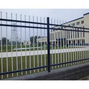 Outdoor Aluminum Picket Pool Fence Panel Zinc Steel Fence System No Rust Fence For Home Garden