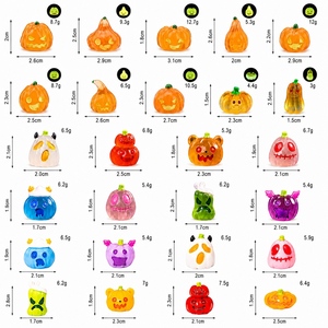Figuras de Calabaza de Resina Miniatura al por Mayor, Brillan en la Oscuridad y de Color Sólido, para Decoración de Jardín de Hadas y Manualidades - Product Image 2