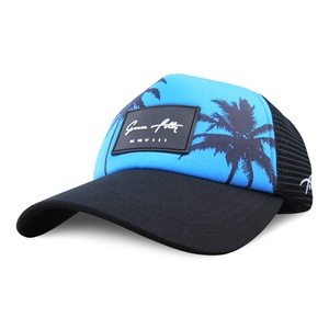 Bán Buôn Biểu Tượng Tùy Chỉnh Kỹ Thuật Số Thăng Hoa In Ấn Lưới Bọt Cap Không Có Cấu Trúc 5 Bảng Điều Chỉnh Trucker Mũ - Product Image 5