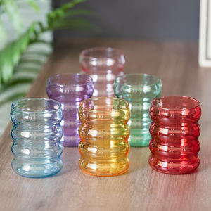 كوب زجاجي حلزوني مضلع سعة 300 مل، كوب شرب بتصميم موجي، كوب إبداعي عتيق للقهوة المثلجة - Product Image 1