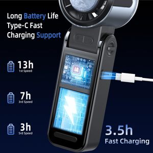Ventilador de Mano Eléctrico Portátil Turbo de 3600 mAh, Plegable, sin Aspas, Refrigeración de Alta Velocidad, Carga USB, para Auto y RV - Product Image 3