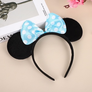 Children's Performance Mickey <strong>Minnie</strong> <strong>Mouse</strong> Headband with <strong>Bow</strong> Ears Sweet Handmade Hair Accessories for Kids - Product Image 1