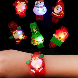 LED phát sáng Santa Claus Snowman <span class=keywords><strong>Tree</strong></span> có thể điều chỉnh Vòng đeo tay trẻ em trai cô gái navidad giáng sinh Halloween trang trí đám cưới - Product Image 1