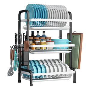 Escurridor de Platos Moderno con Bandeja Tamaño L, Escurridor de Cocina Multiusos de Secado Rápido para Platos, Tazones y Palillos - Product Image 1