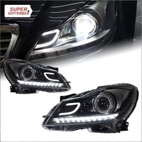 Pour Mercedes-Benz Classe C W204 2011-2014, ensemble de phares à LED 12V avec projecteur, clignotants dynamiques et feux de jour