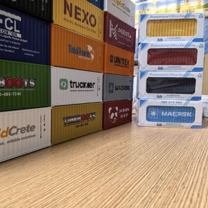 Hộp đựng bút nhựa hình container 1:30 tùy chỉnh, có kẹp danh thiếp và giá đỡ điện thoại - Sản phẩm để bàn - hỗ trợ tùy chỉnh - Product Image 5