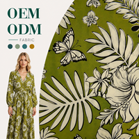 OEM ODM Tissu respirant doux pour la peau 100% Polyester 75D aspect lin uni 59 pouces Prise en charge de la production en série Impression numérique pour les tendances actuelles
