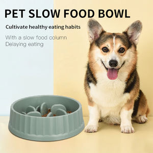 Grosir Pabrik Logo khusus plastik tidak tumpah mangkuk makanan anjing mangkuk pengumpan lambat hewan peliharaan - Product Image 3
