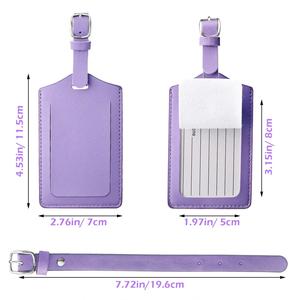 OEM Customized Fashionable PU Leather Travel Suitcase Luggage <b>Name</b> <b>Tag</b> with Letter Pattern and Water Resistant - Product Image 4