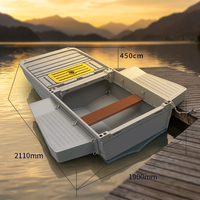 Bateau Pliant Modulaire en PE Portable Léger Épaissi Renforcé Écologique Recyclable avec Espace Supplémentaire pour Sauvetage en Réservoir
