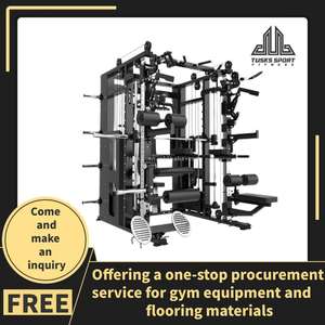 Freihantelstation mit Smith-Maschine, Multifunktionales Krafttrainingsgerät für Schwerlasttraining - Product Image 2