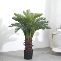 SAISON Réel À la Recherche En Plastique Bonsaï Arbre Artificiel Palmier Intérieur Extérieur Décoration Faux Plante En Pot