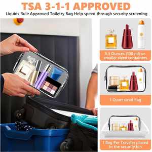Customized Clear PVC Transparent Waterproof Toiletry Bag, Portable Travel Bag with Printed Logo, Personalized Promotional <b>Gift</b> - Product Image 6
