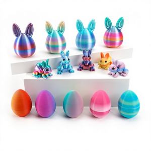 ANYWAY Ensemble d'œufs de <span class=keywords><strong>lapin</strong></span> en PLA imprimés en 3D, Art moderne, Artisanat de Pâques, Ornements, Cadeau pour enfants, Stand de rangement, Fête, Chine - Product Image 3