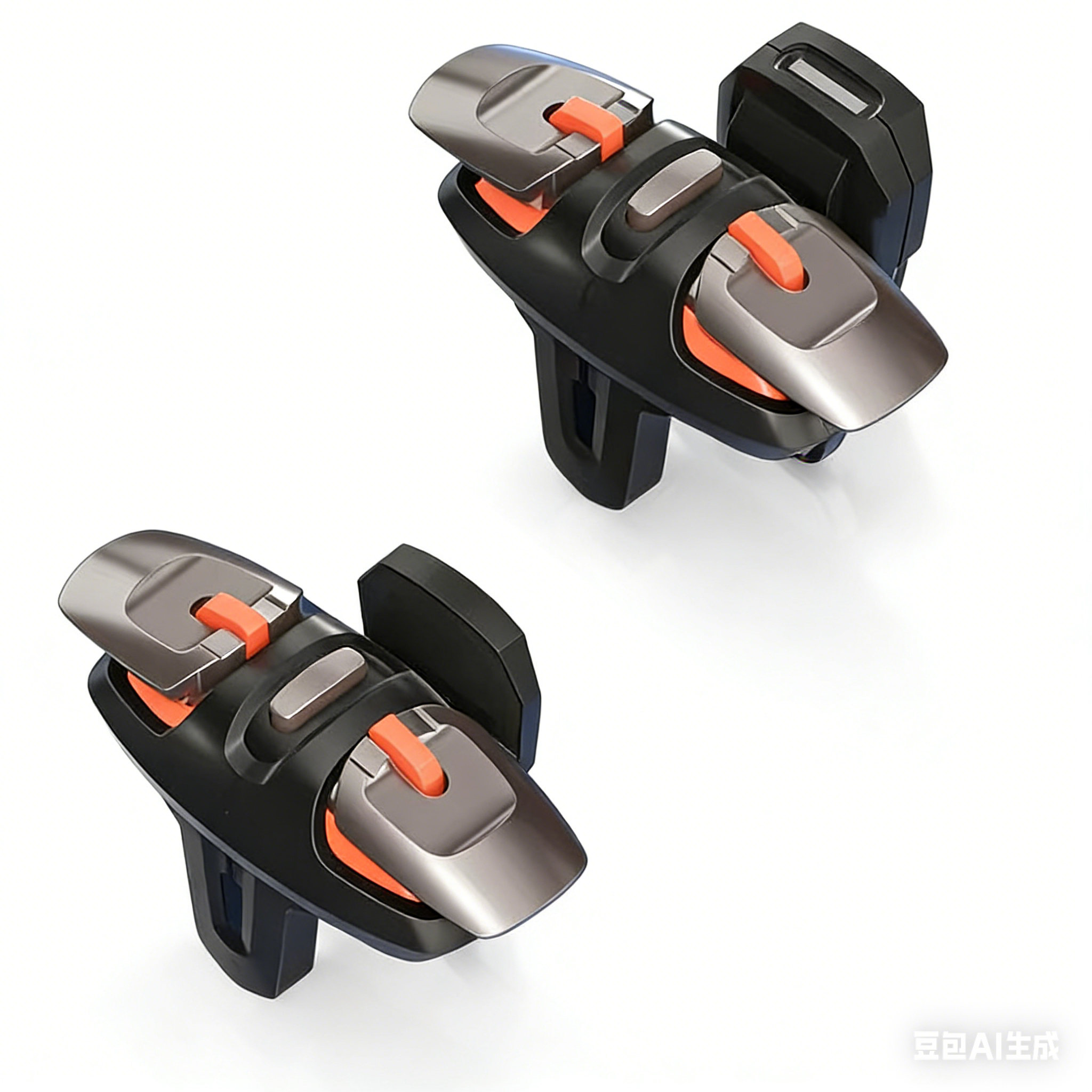 Set di 2 pulsanti a quattro dita neri
